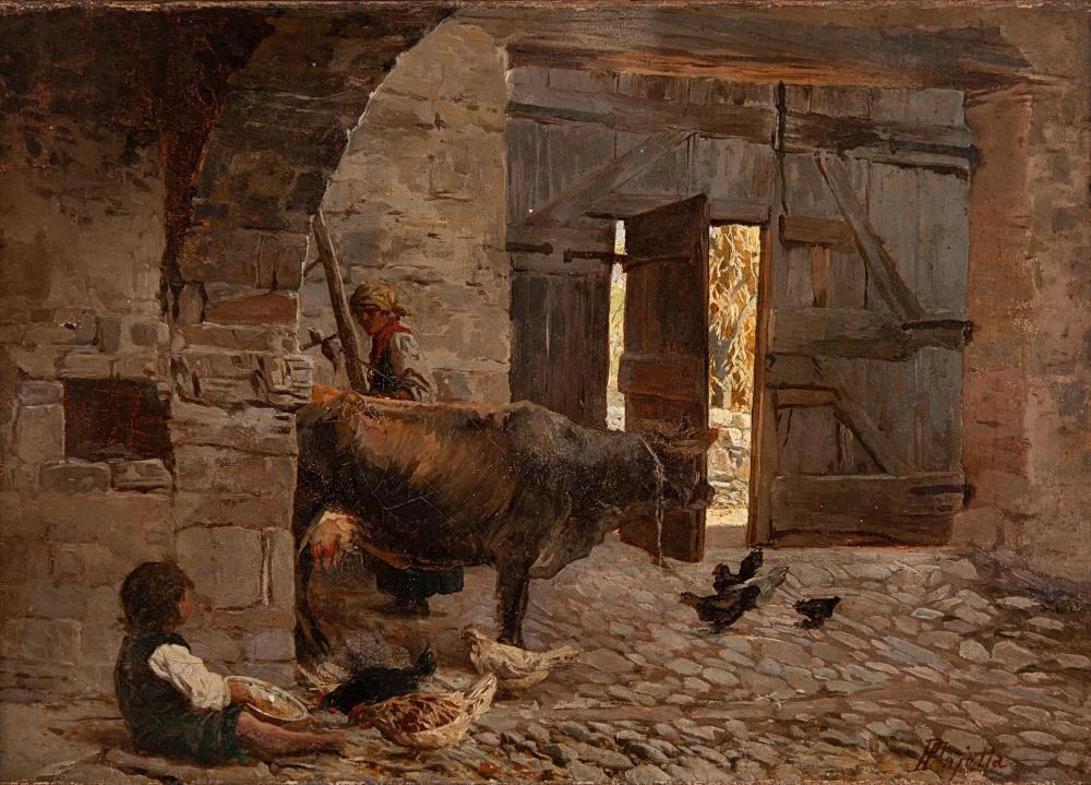Interno con figure